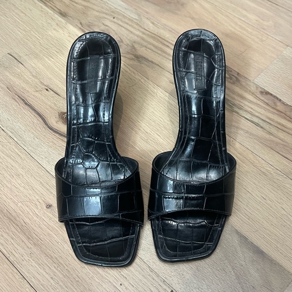 SCHUTZ mule heel crocodile black - Picture 2 of 3